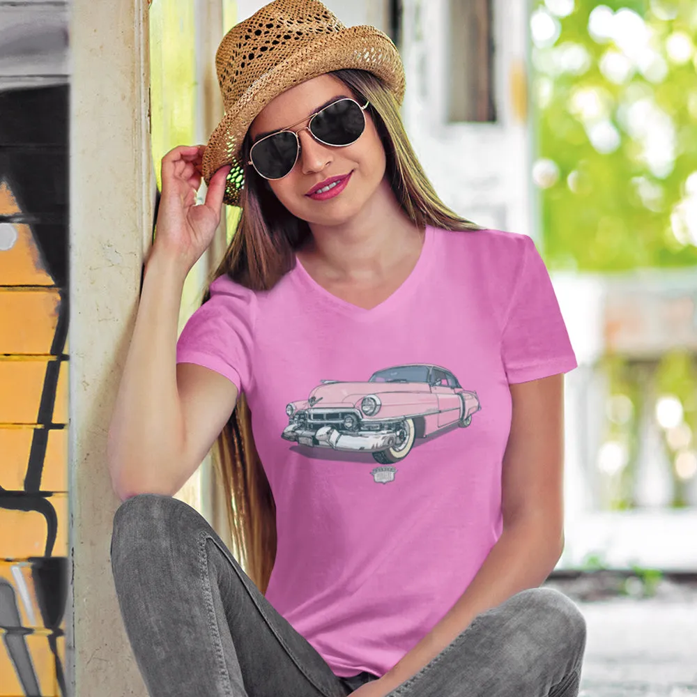 '52 CADILLAC LADIES V-NECK T-SHIRT