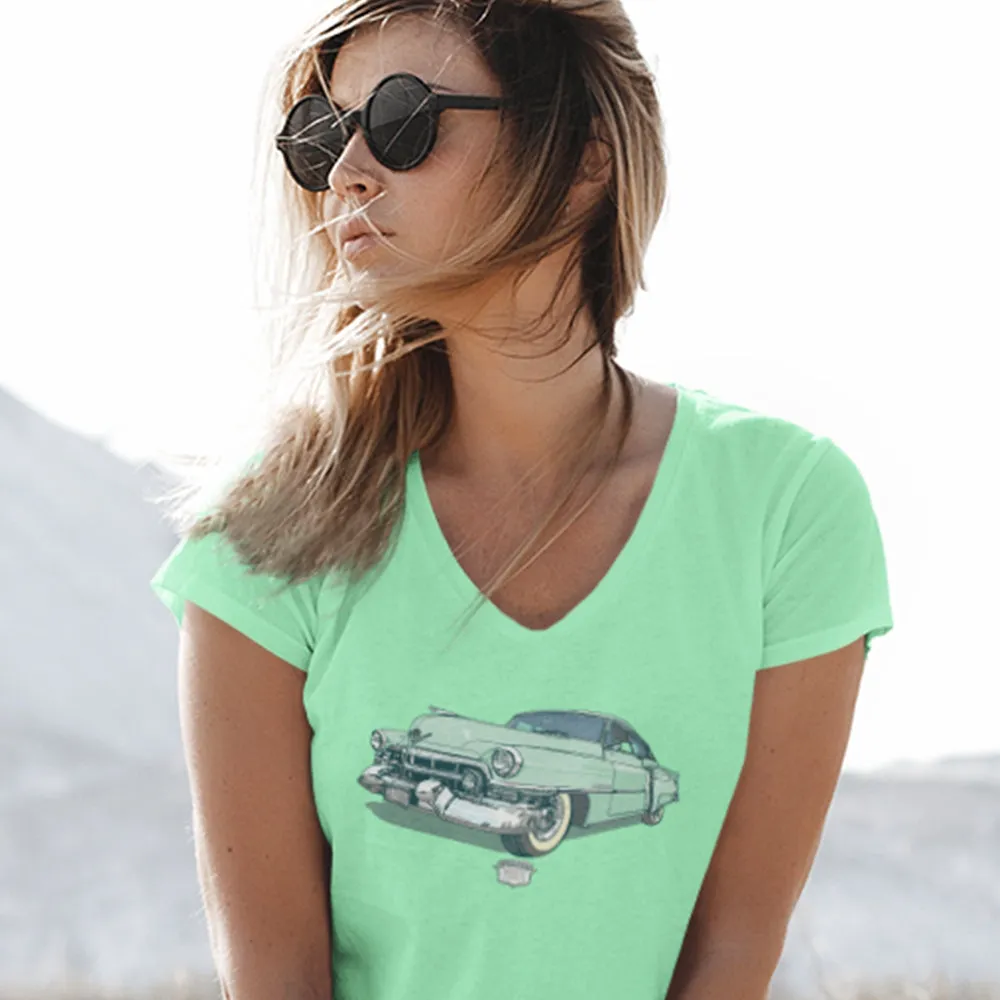 '52 CADILLAC LADIES V-NECK T-SHIRT