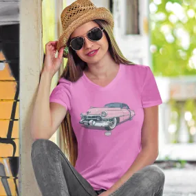 '52 CADILLAC LADIES V-NECK T-SHIRT