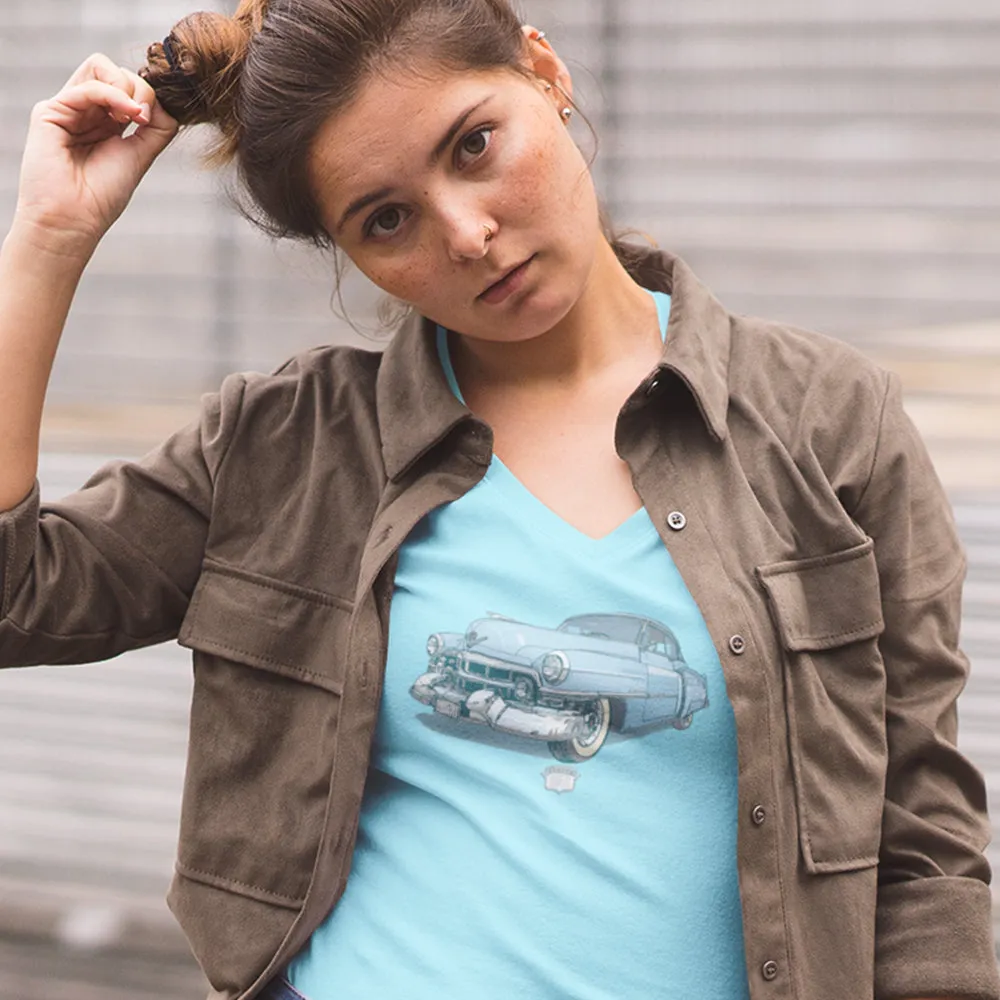 '52 CADILLAC LADIES V-NECK T-SHIRT