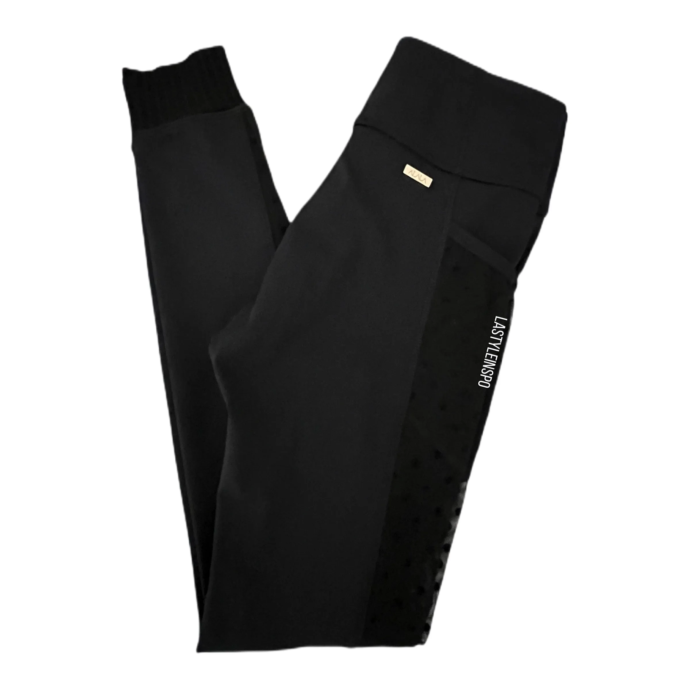 Alala Sporty Leggings Side Mesh Dotted Black Size XS