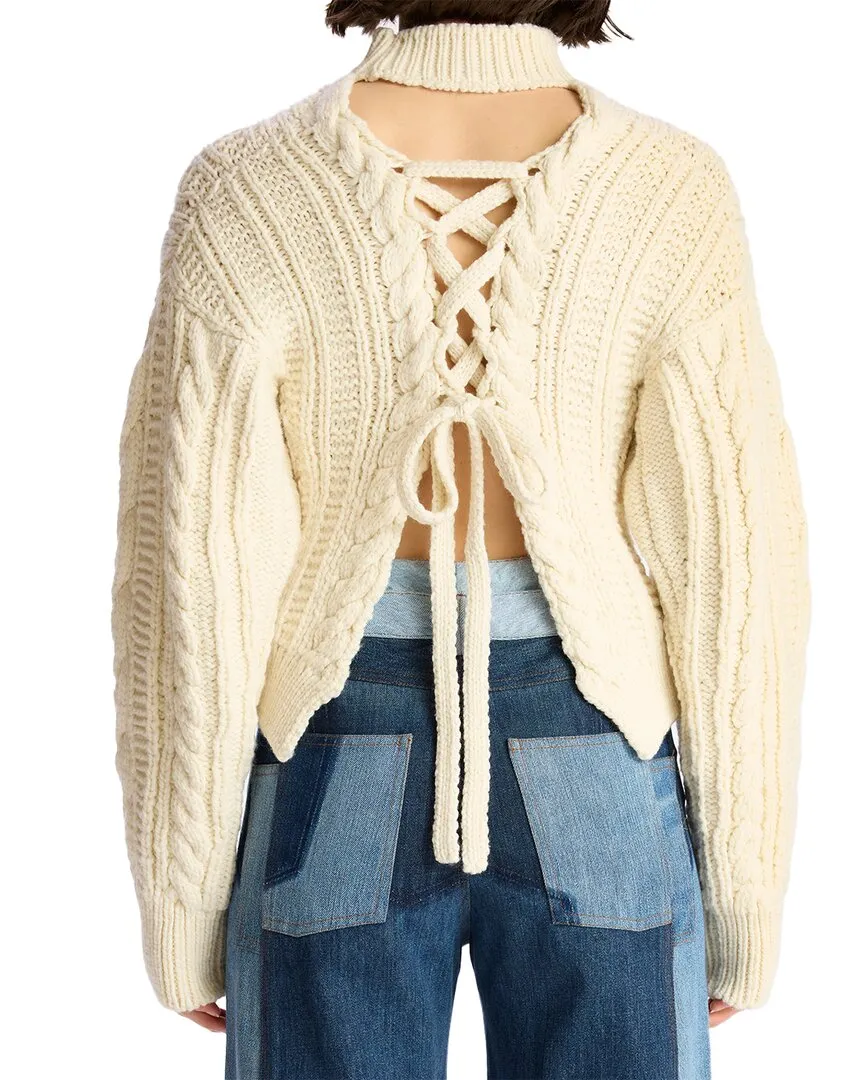 A.L.C. Shelby Mock Neck Wool Sweater