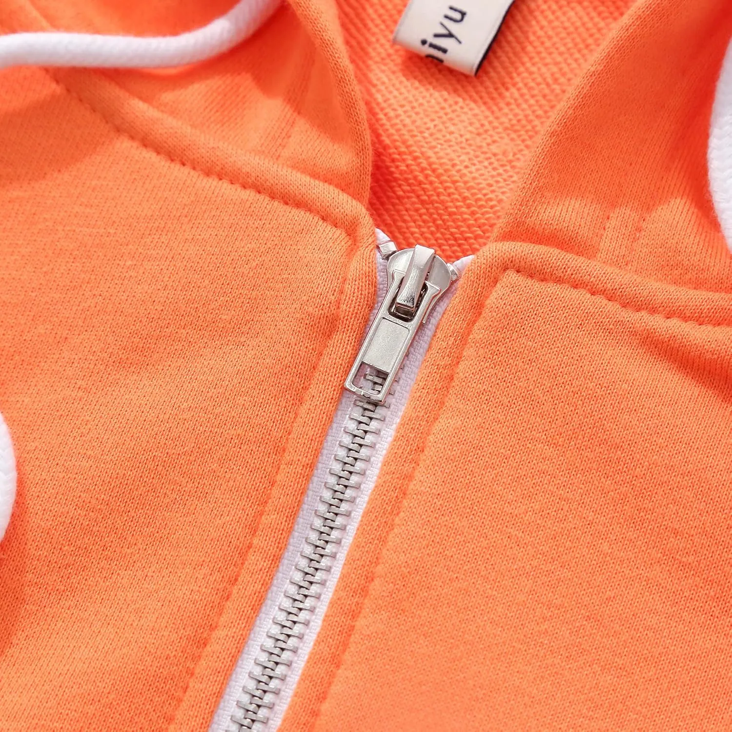 Amazhiyu Women's Cropped Zip up Hoodie with Pockets Cinched Waist Crop Sweatshirt Jacket