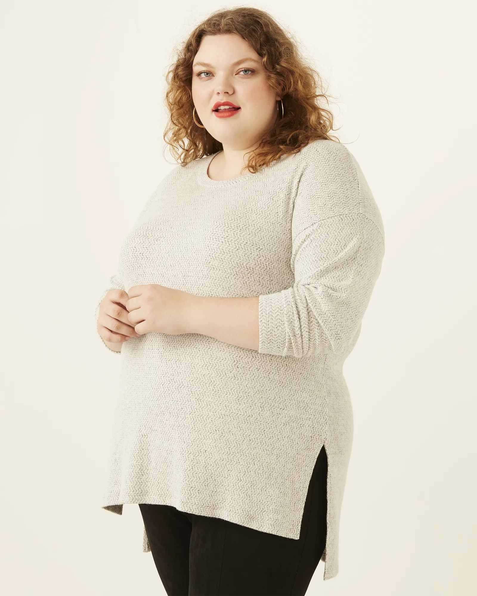 Angela Tunic Top | Light Grey