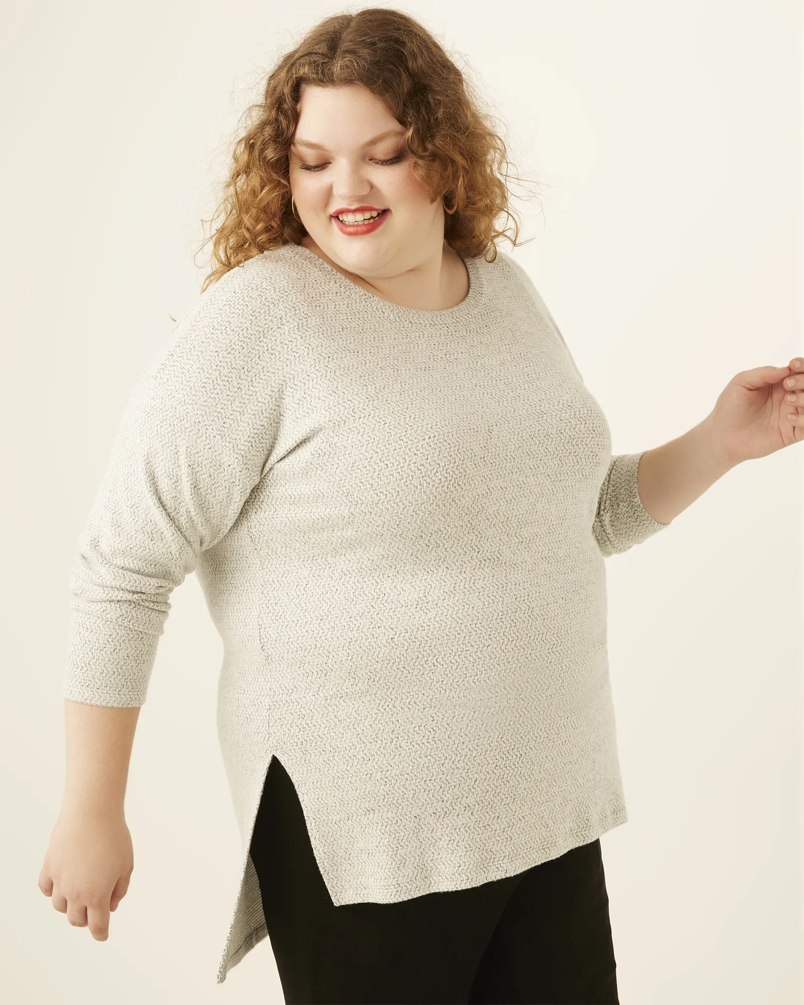 Angela Tunic Top | Light Grey