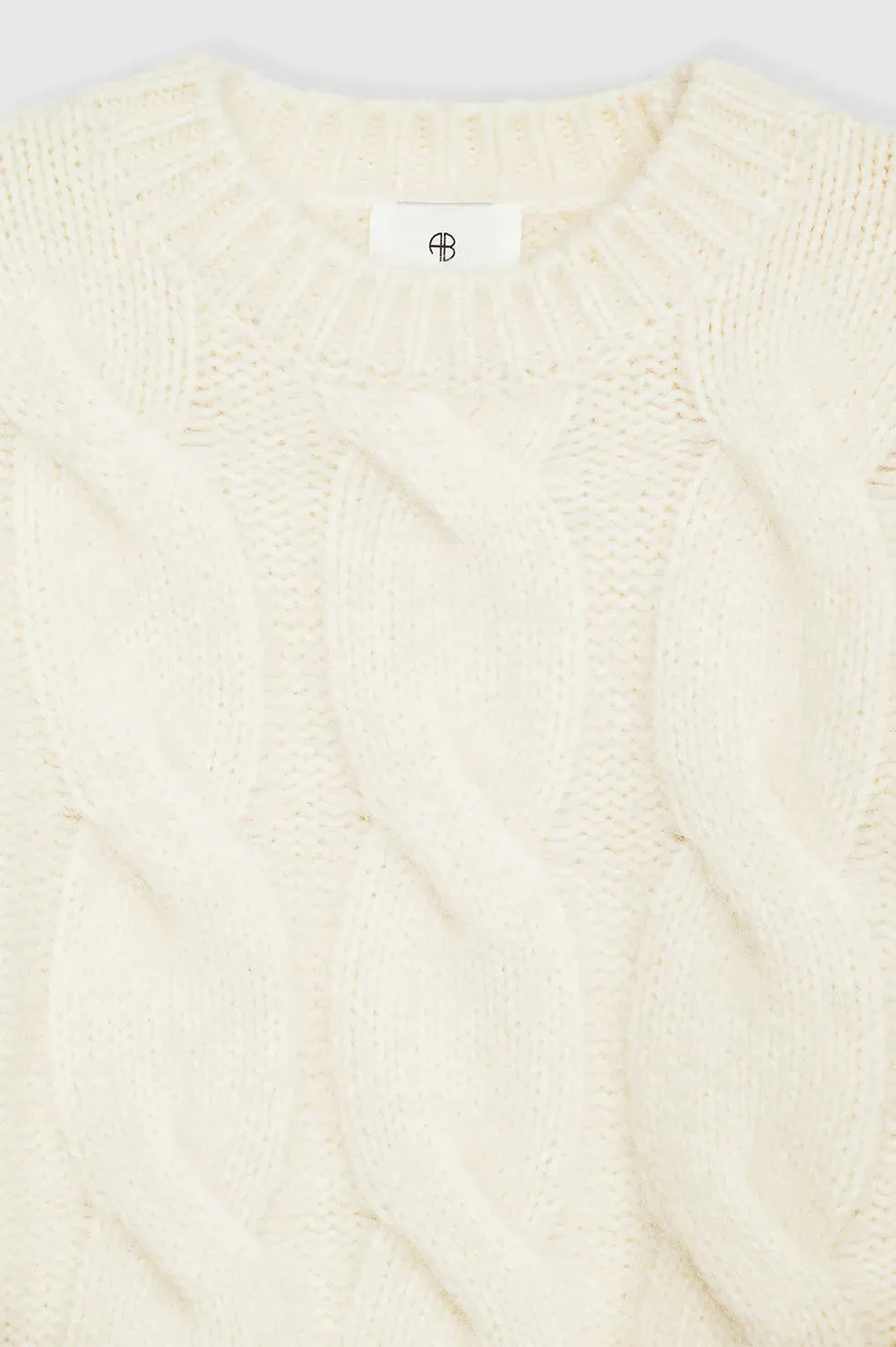 Anine Bing Brittany Sweater - Ivory Cable Stitch