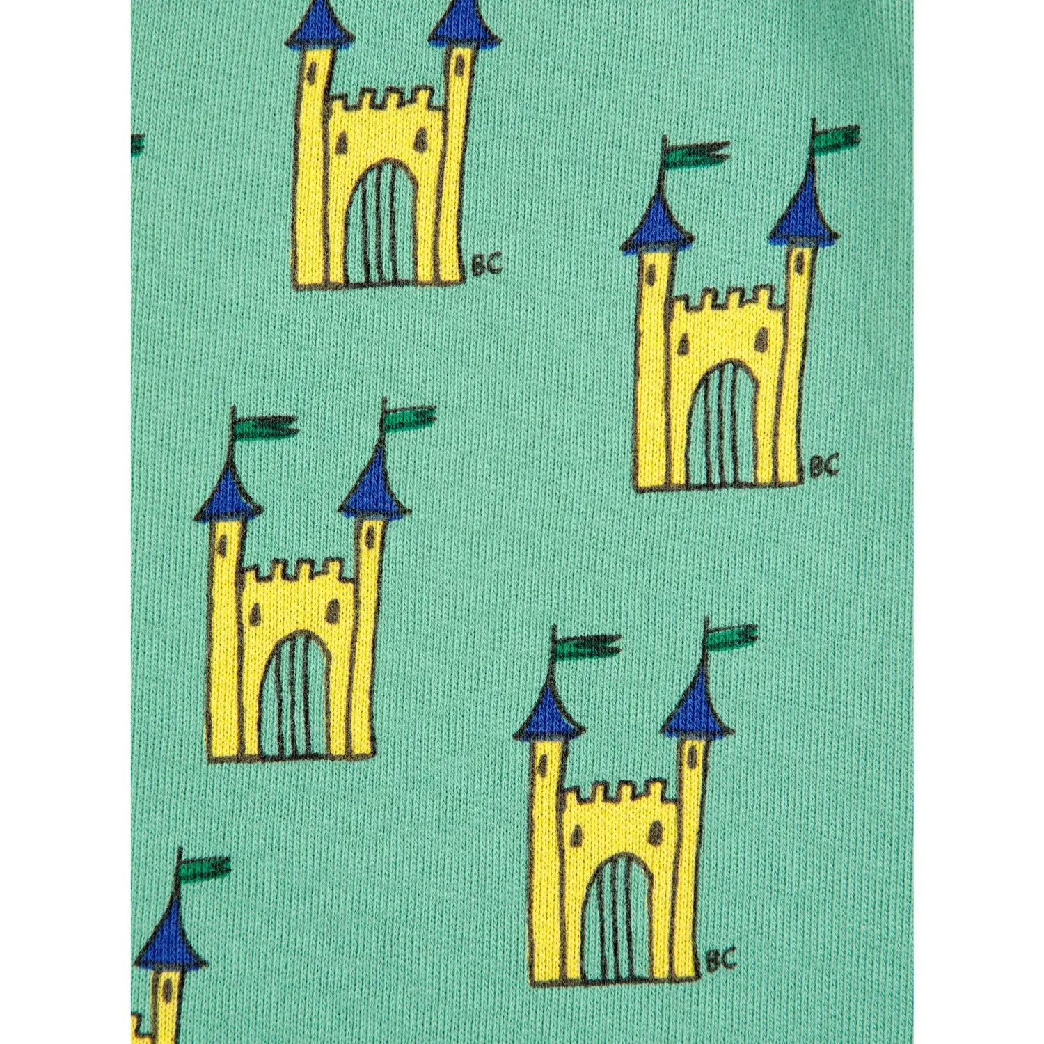 Bobo Choses Green Faraway Castle All Over JAndging Pants