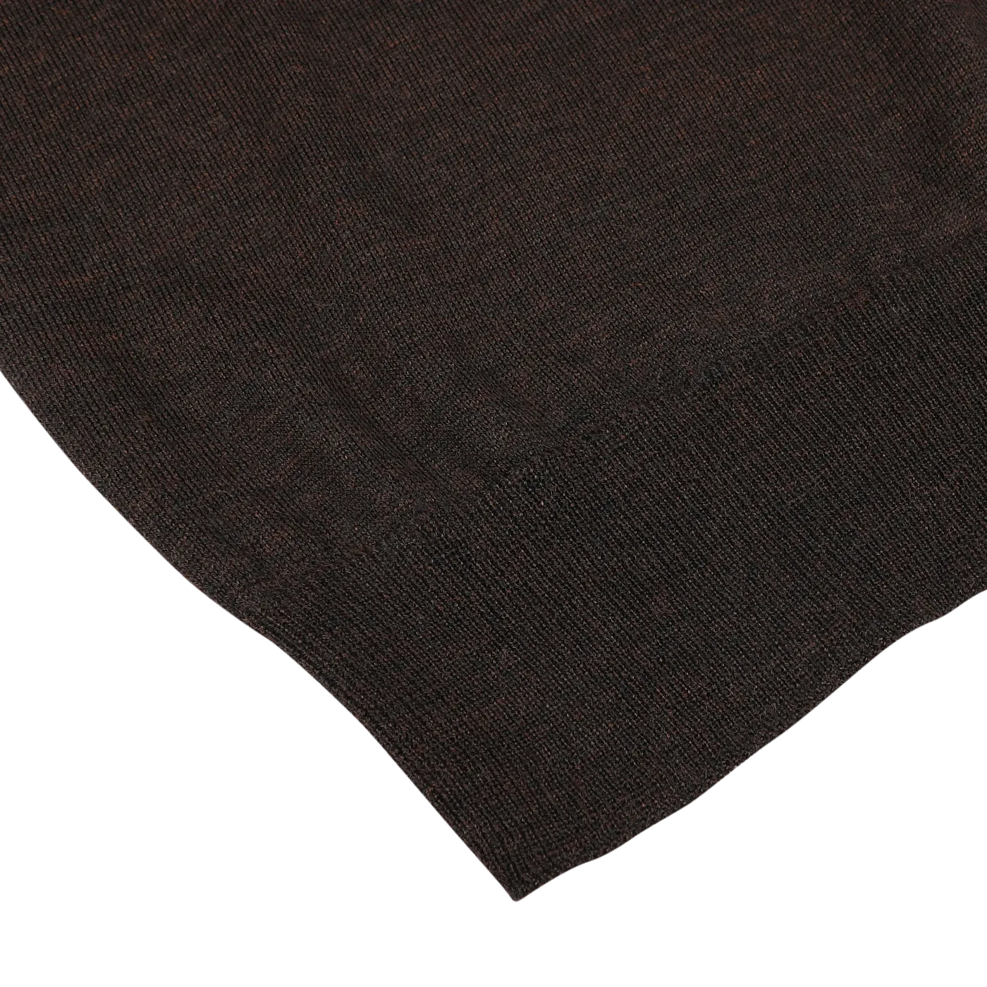 Brown Melange 16 Gauge Merino Wool Polo Shirt