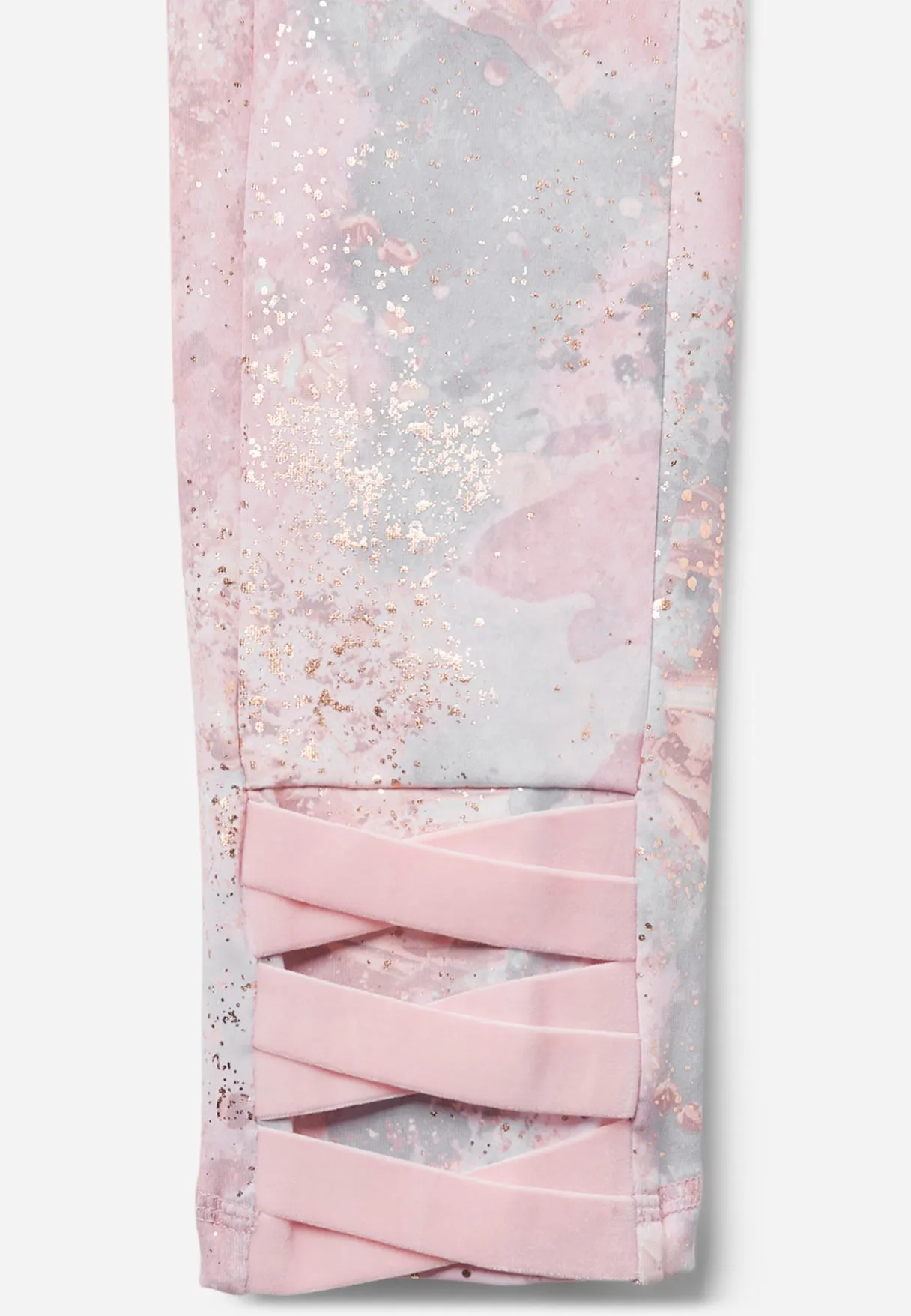 Collection X by Justice Marble-Print Crop Leggings