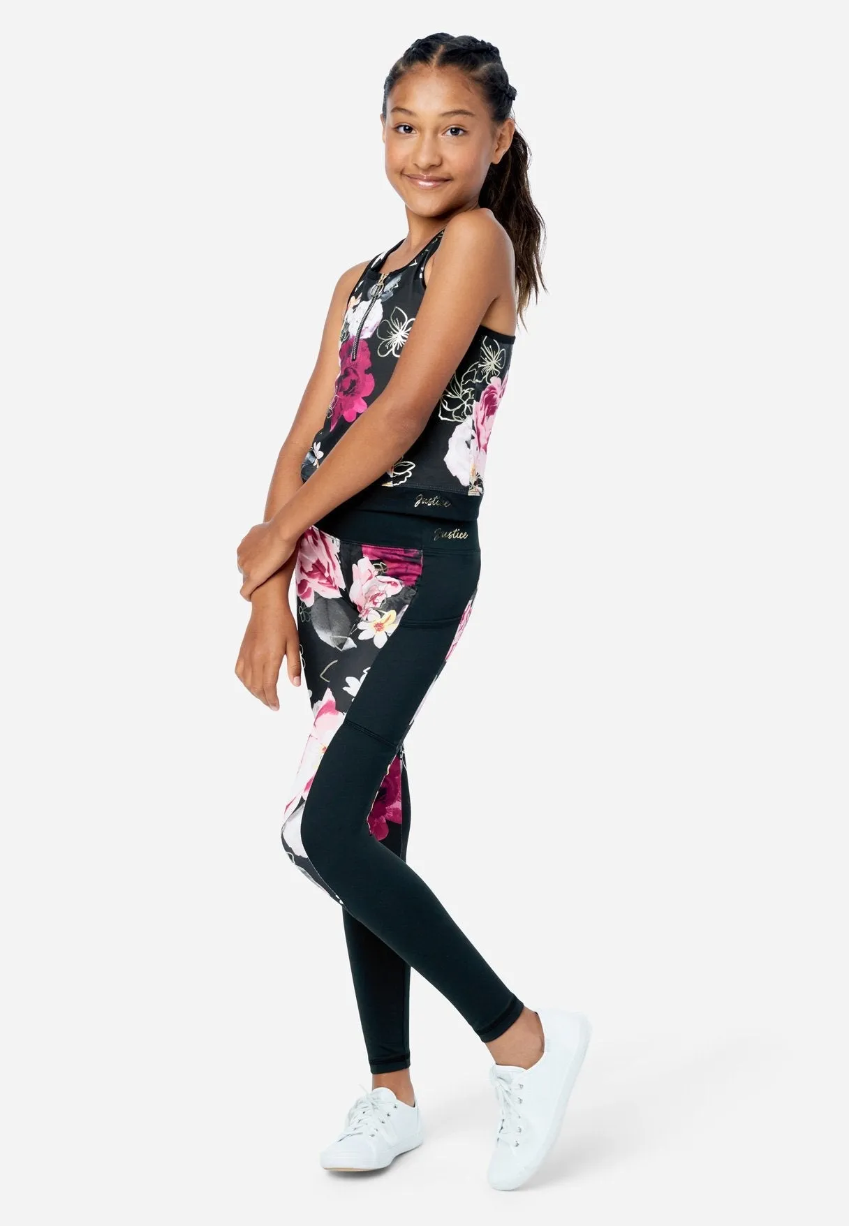 Collection X by Justice Patterned Zip-Front Tank