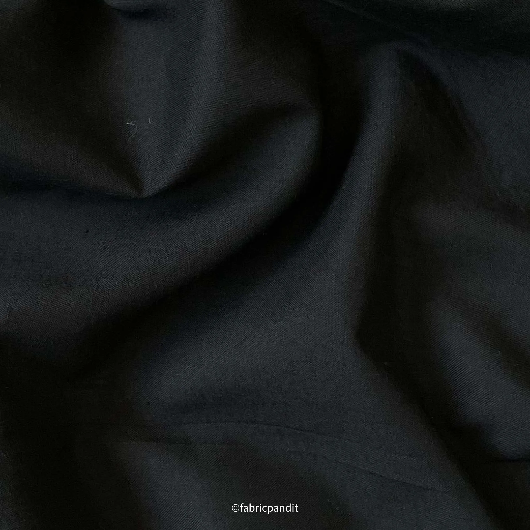 (CUT PIECE) Jade Black Color Pure Cotton Cambric Fabric (Width 42 Inches)
