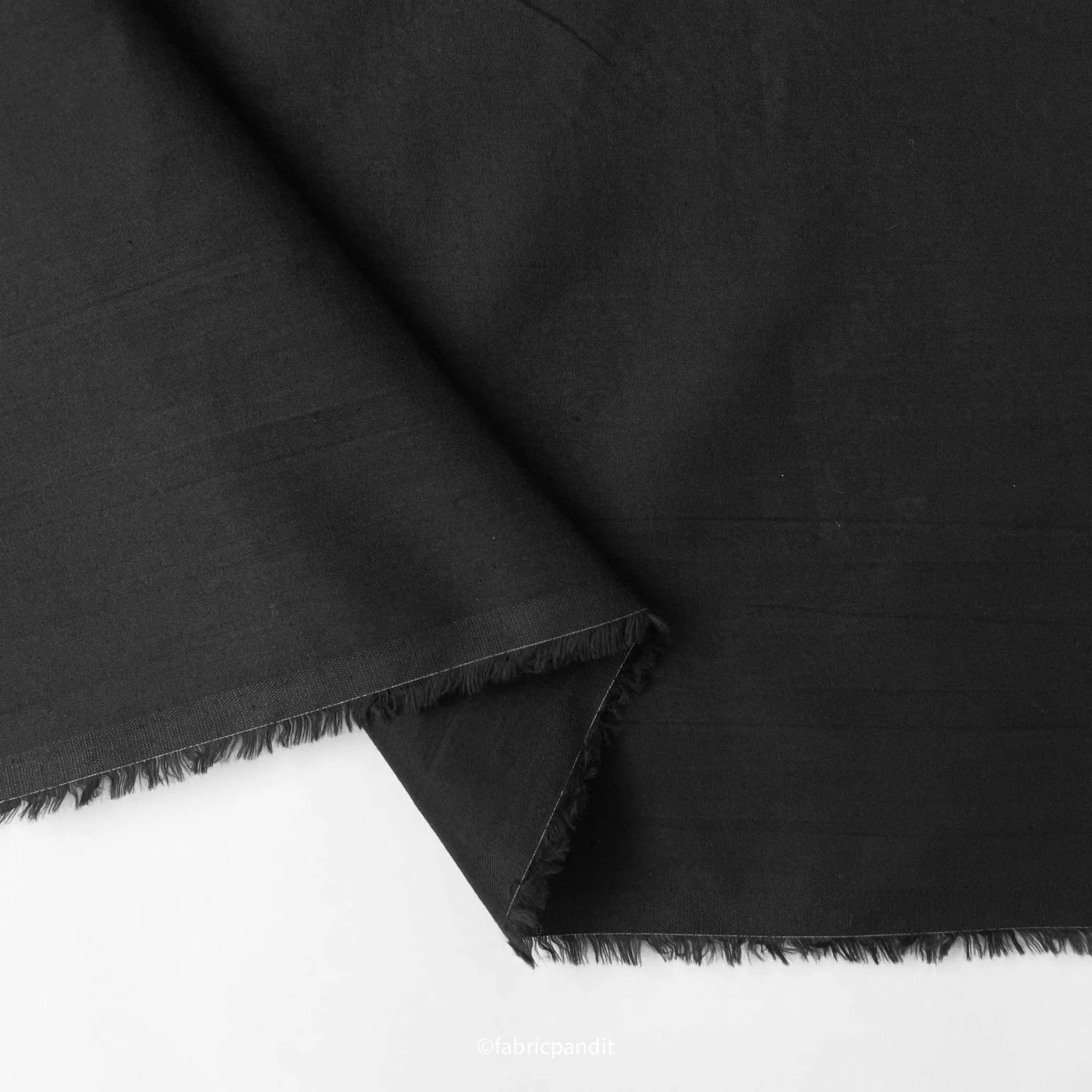 (CUT PIECE) Jade Black Color Pure Cotton Cambric Fabric (Width 42 Inches)