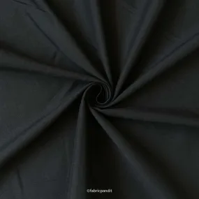 (CUT PIECE) Jade Black Color Pure Cotton Cambric Fabric (Width 42 Inches)