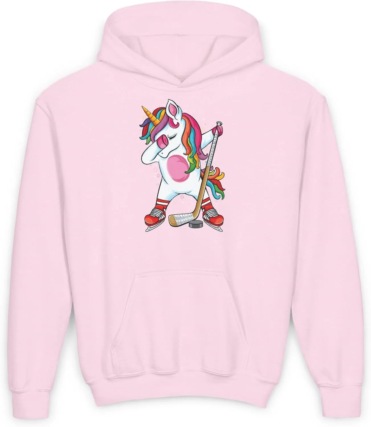 Cute Magical Dabbing Unicorn Ice Hockey Lovers Youth Girls Toddler Pullover Hoodie for Kids Hoodie for Birthdays Sportswear