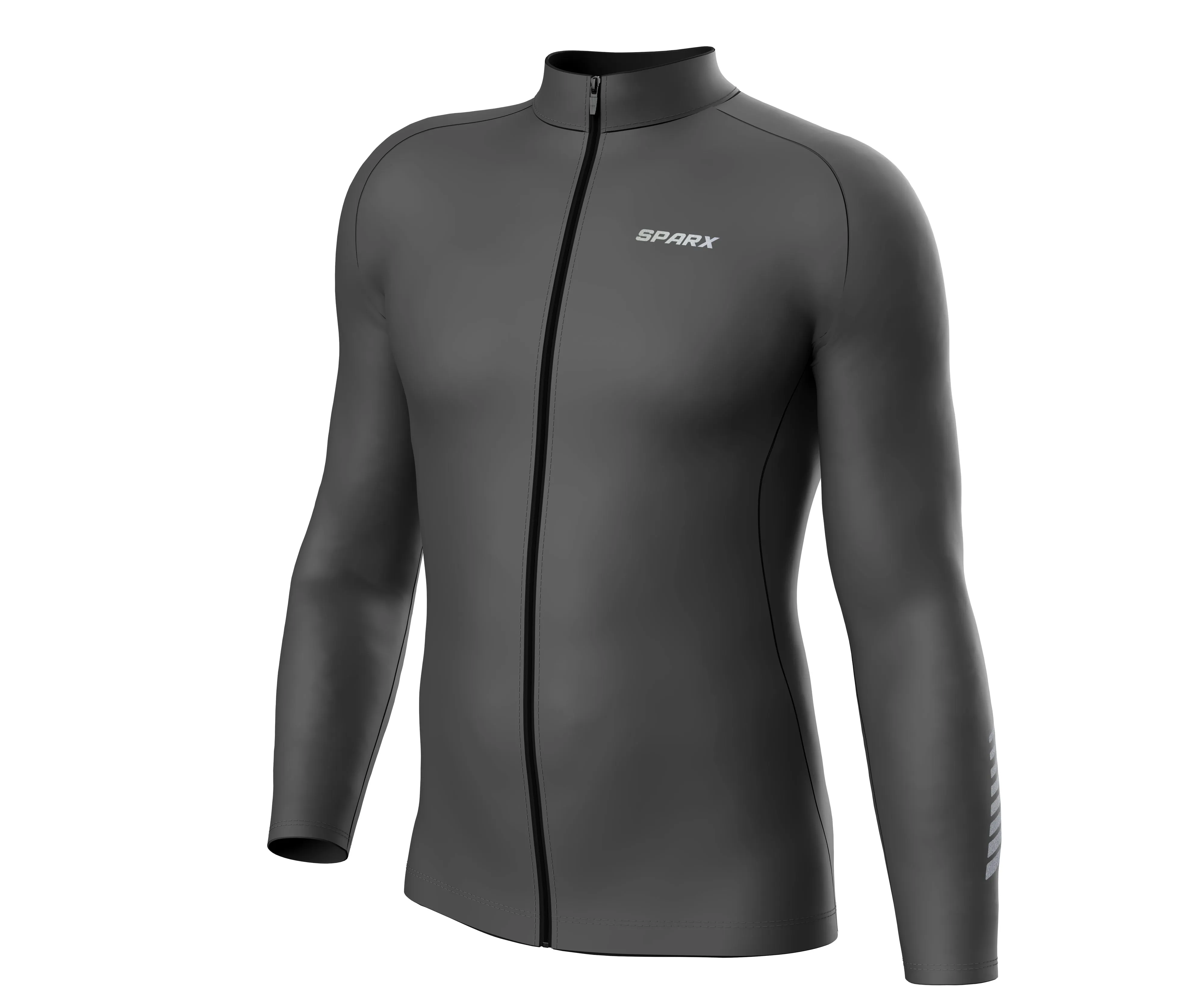 Cycling Grey Thermal Jersey