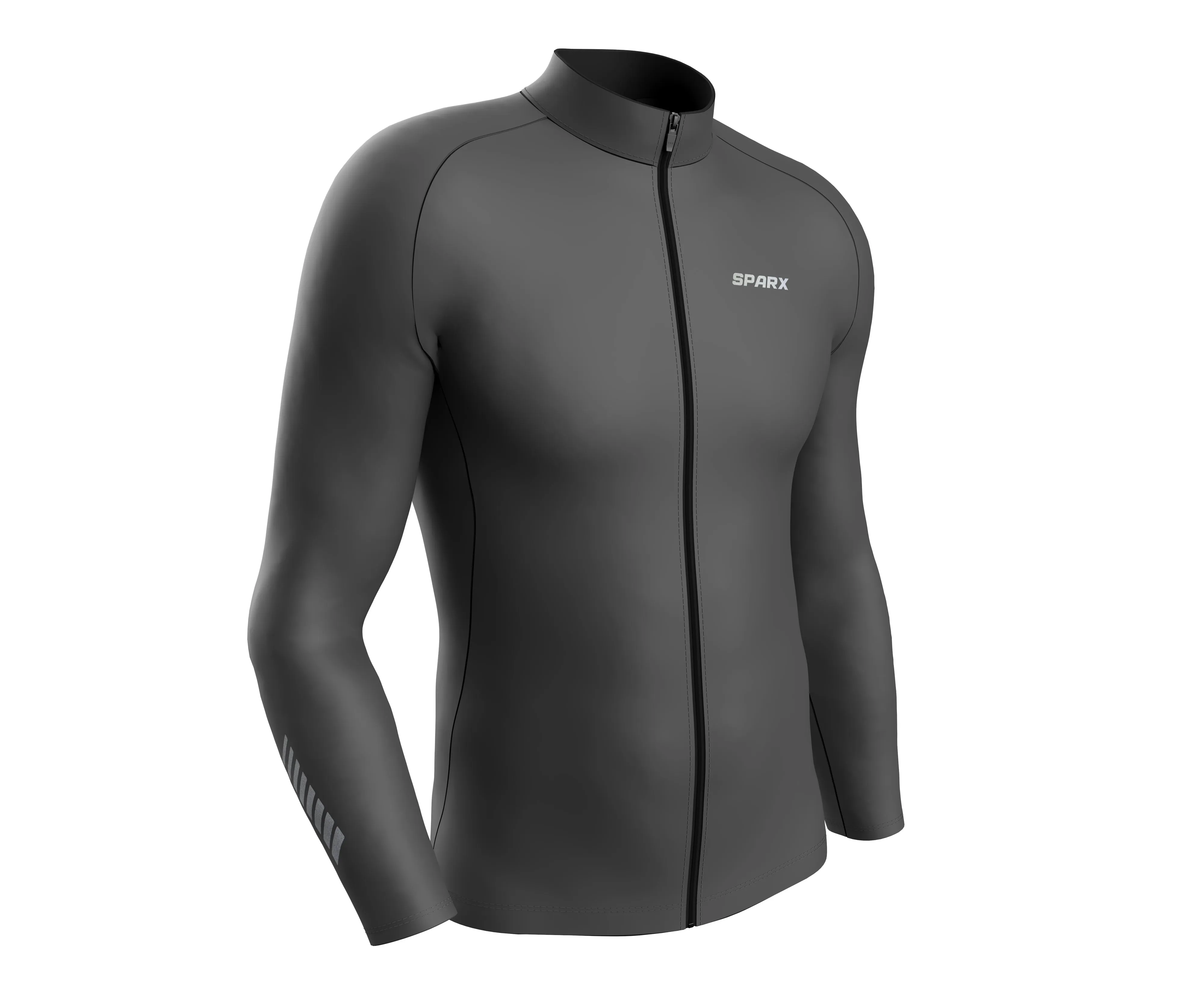 Cycling Grey Thermal Jersey