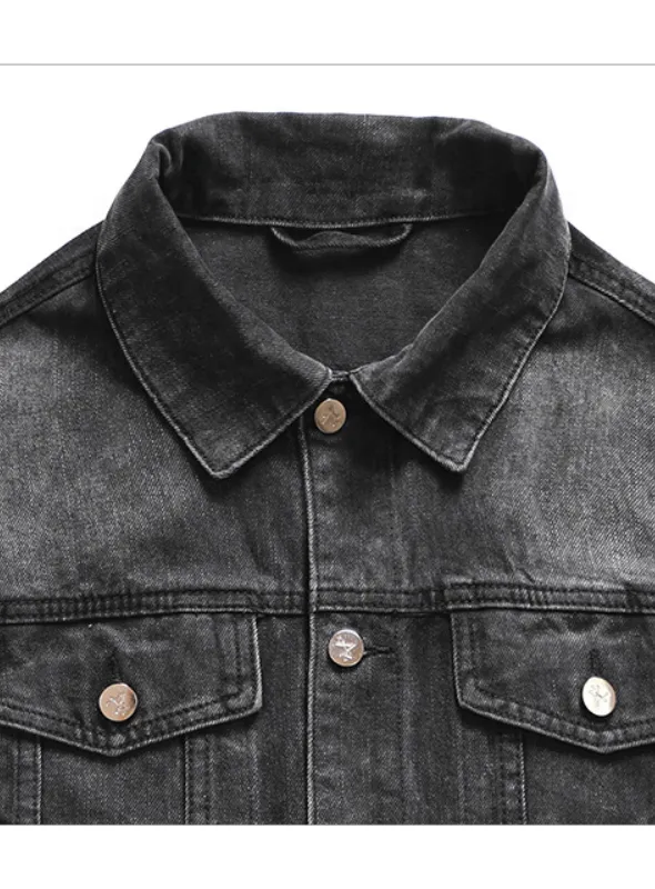Don't Follow Any Body Street Wear Distress mens Denim jacket