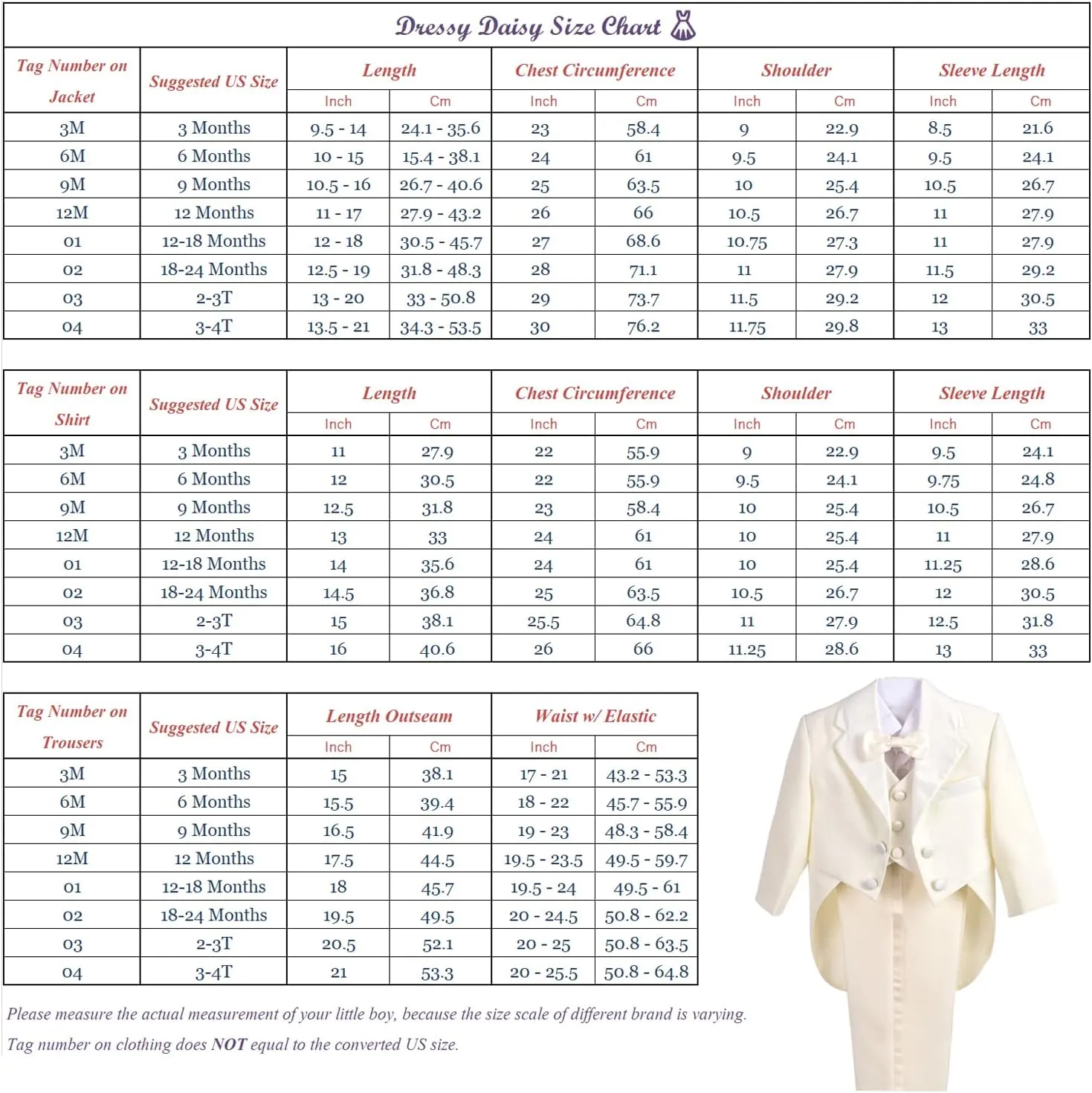 Dressy Daisy Baby Boy Tuxedo 5 Pieces Set Formal Dress Suit Gentleman Tux Wedding Outfit Black White Ivory