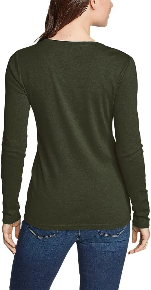 Eddie Bauer Women's Favorite Long-Sleeve V-Neck T-Shirt