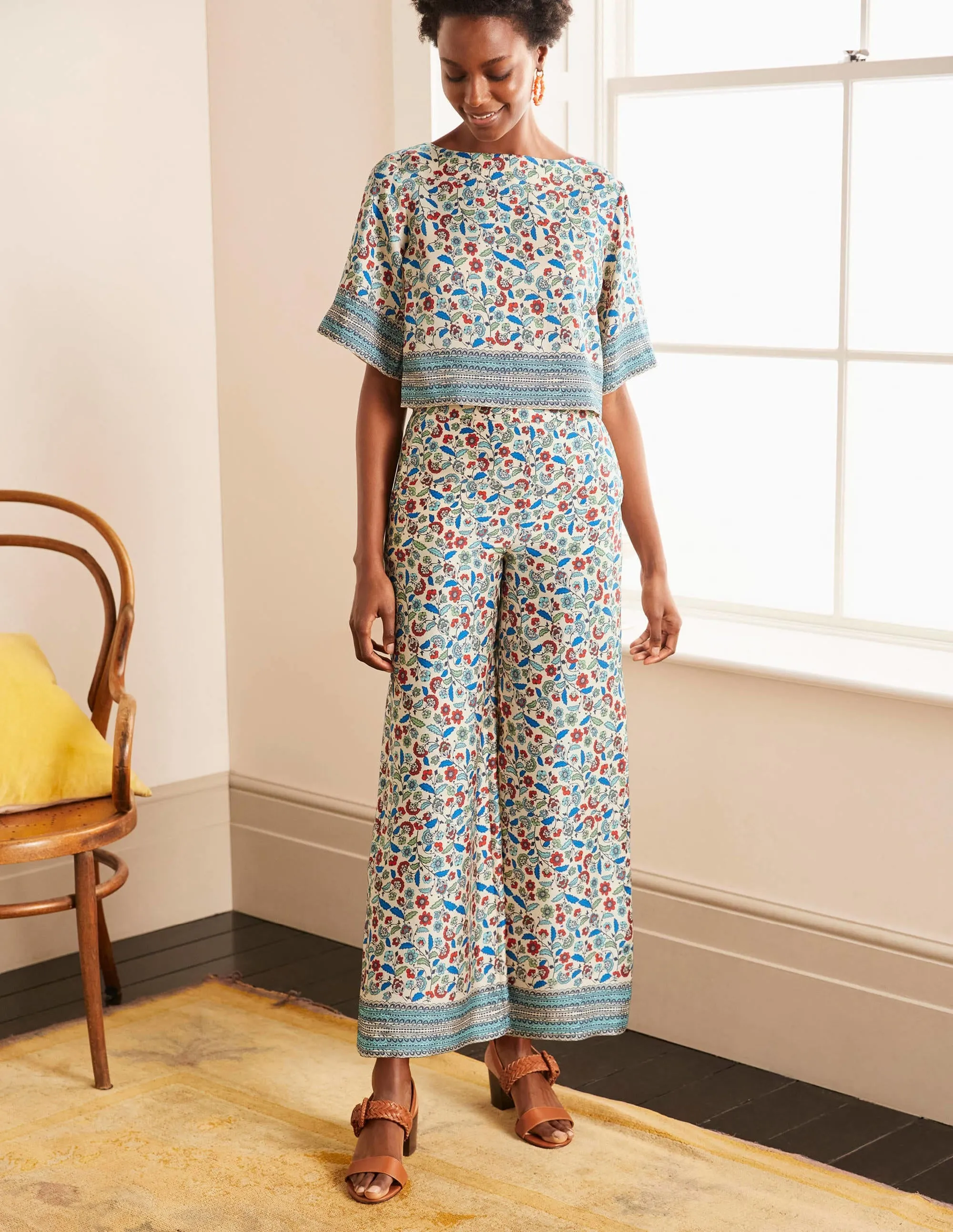 Elizabeth Trousers-Ivory, Trailing Posy