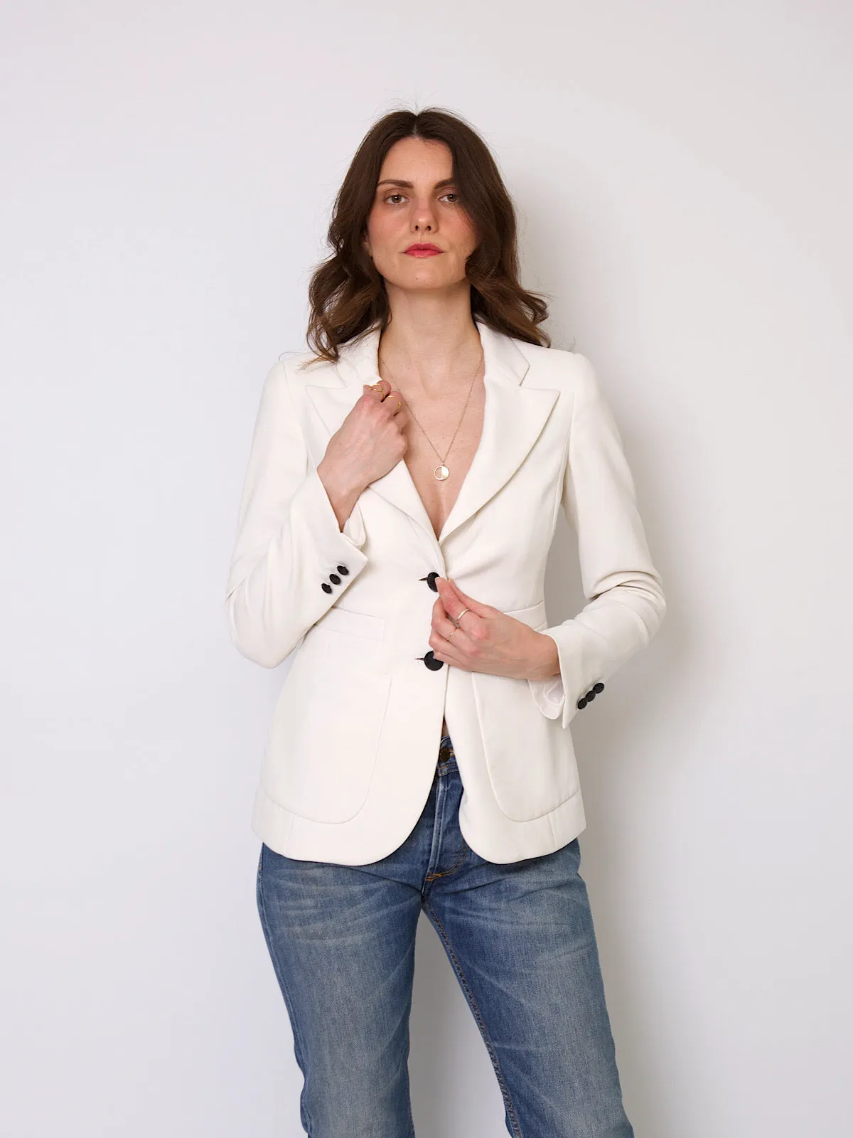 Emporio Armani white blazer jacket