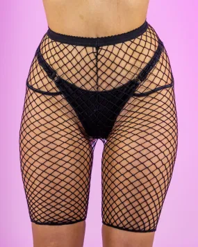 Fishnet Biker Shorts