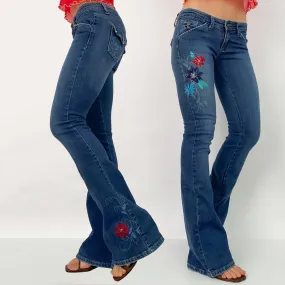 Floral Embroidered Jeans - 00
