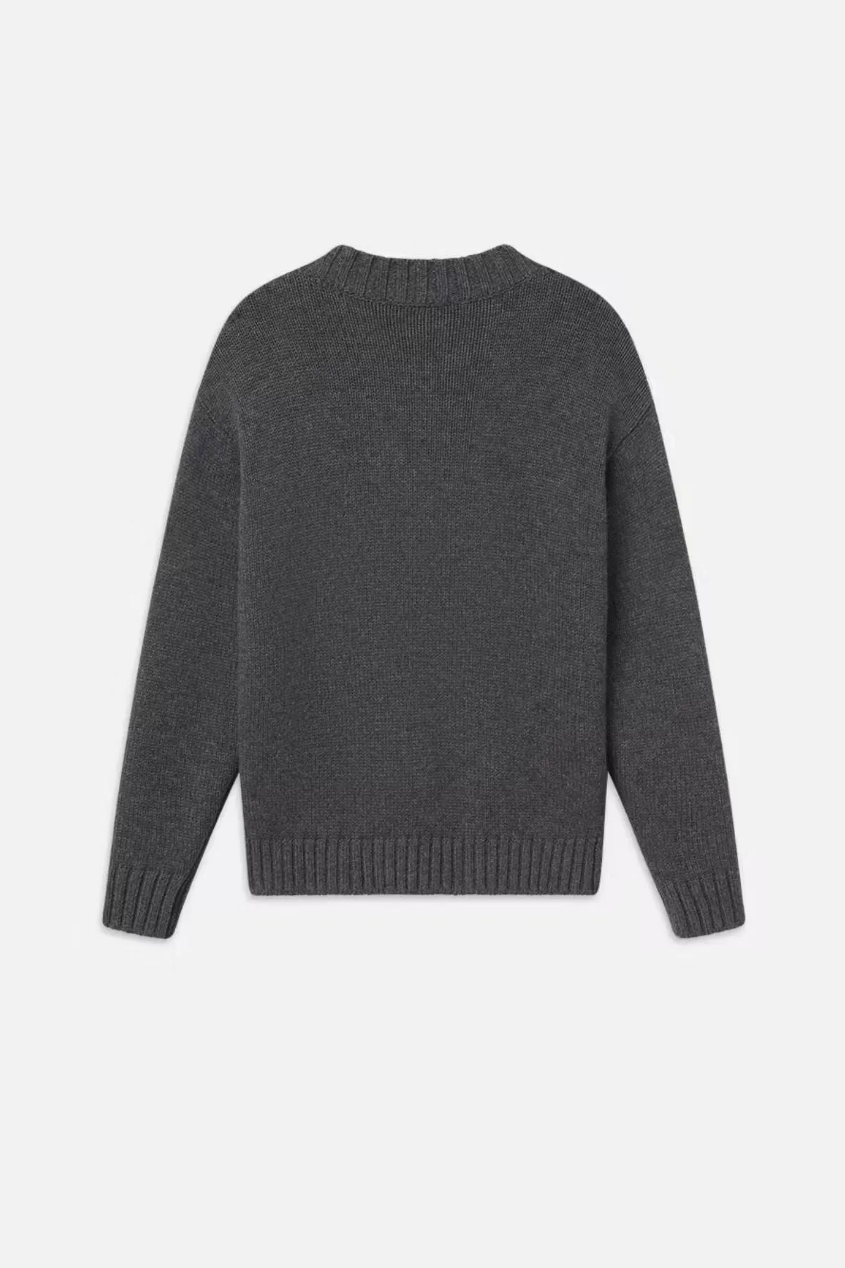 Frame Denim Chunky V-Neck Knit Sweater - Charcoal Heather