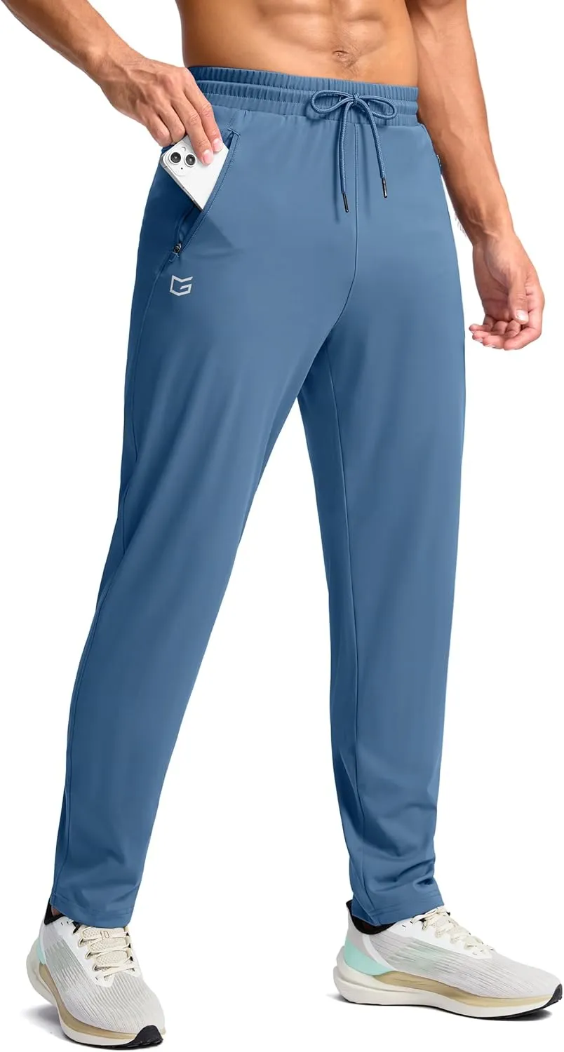 G Gradual Men's 30"/32"/34"/36" Inseam Tall Sweatpants with Zipper Pockets Stretch Long Joggers Athletic Workout Pants Men