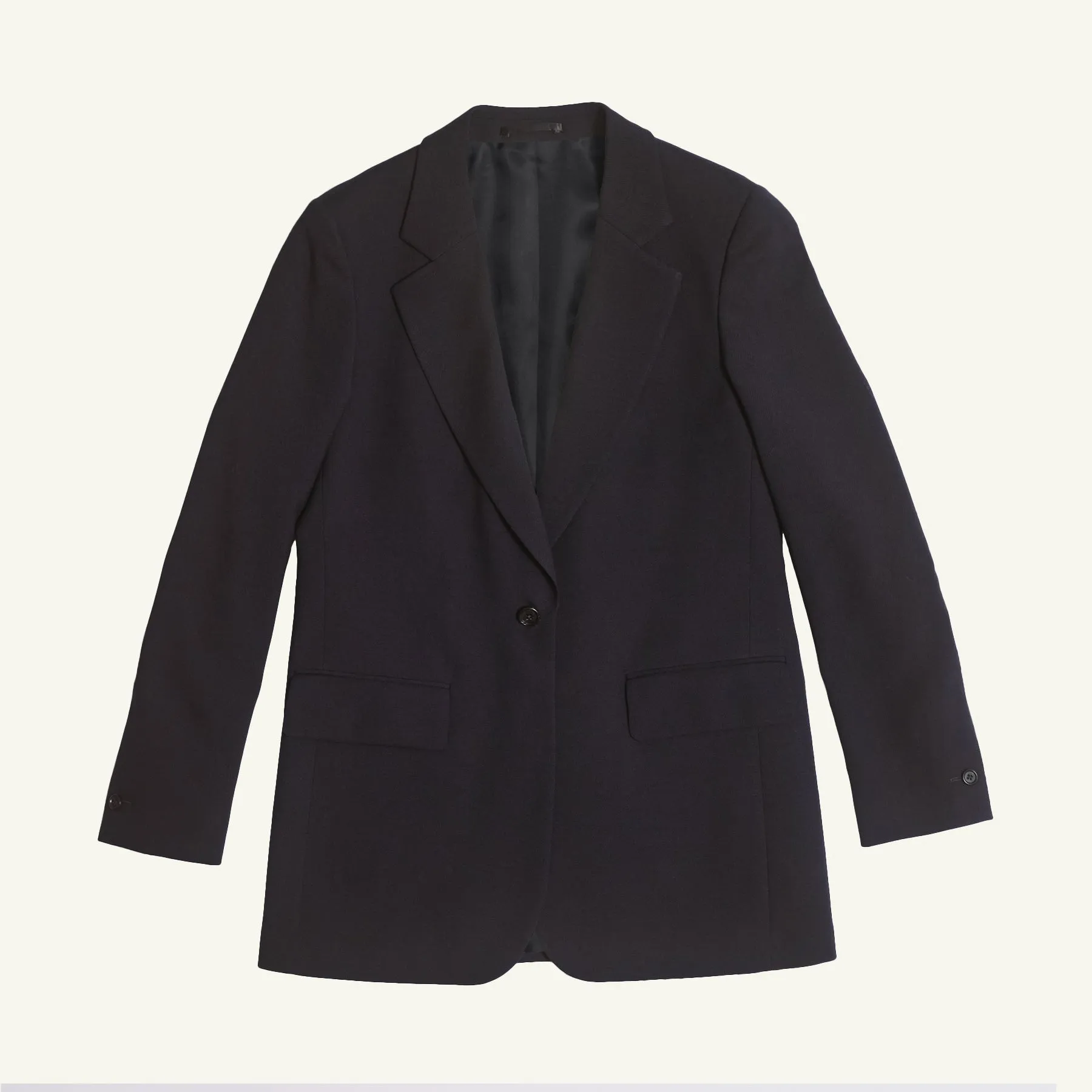 Georgia House Cut Blazer - Navy Wool Twill