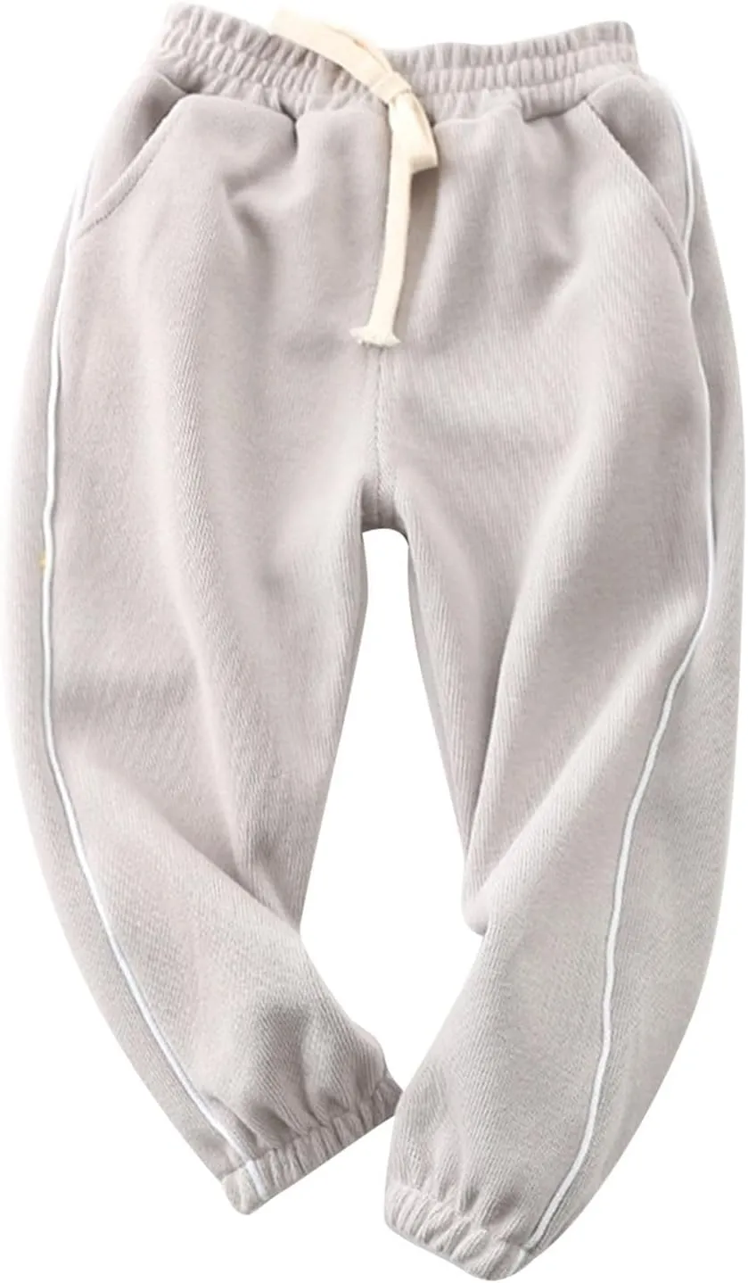 Girls Sweatpants Cinch Bottom Cotton Comfort Joggers Pants Unisex Boy Drawstring Elastic Waist Sporty Preppy Outfits