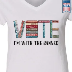 I'm With The Banned V Book Lovers Gift Women's V-neck T-shirt TSVW551
