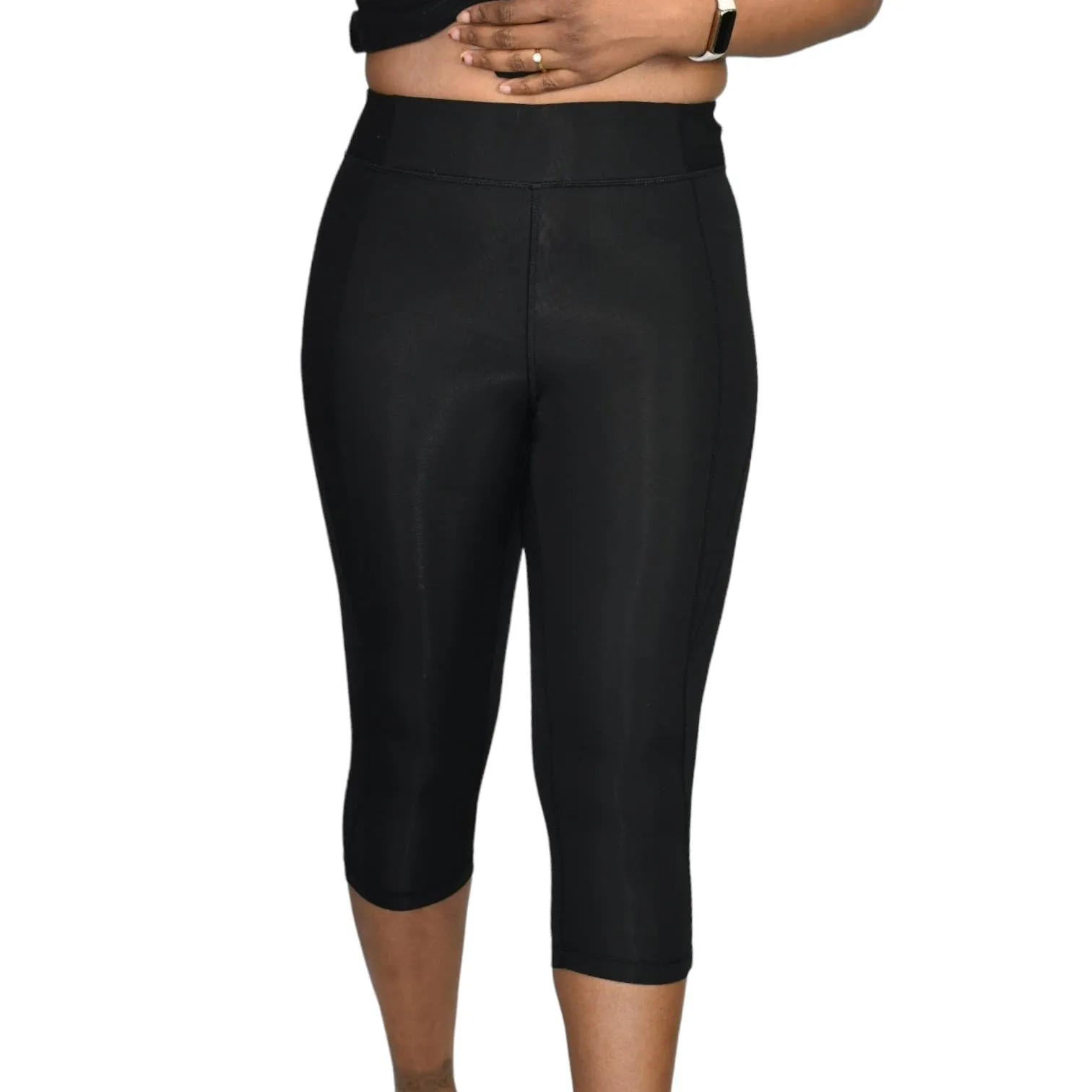 Ivy Park Capri Legging High Waist Black Sculptured Beyonce Activewear Size Small