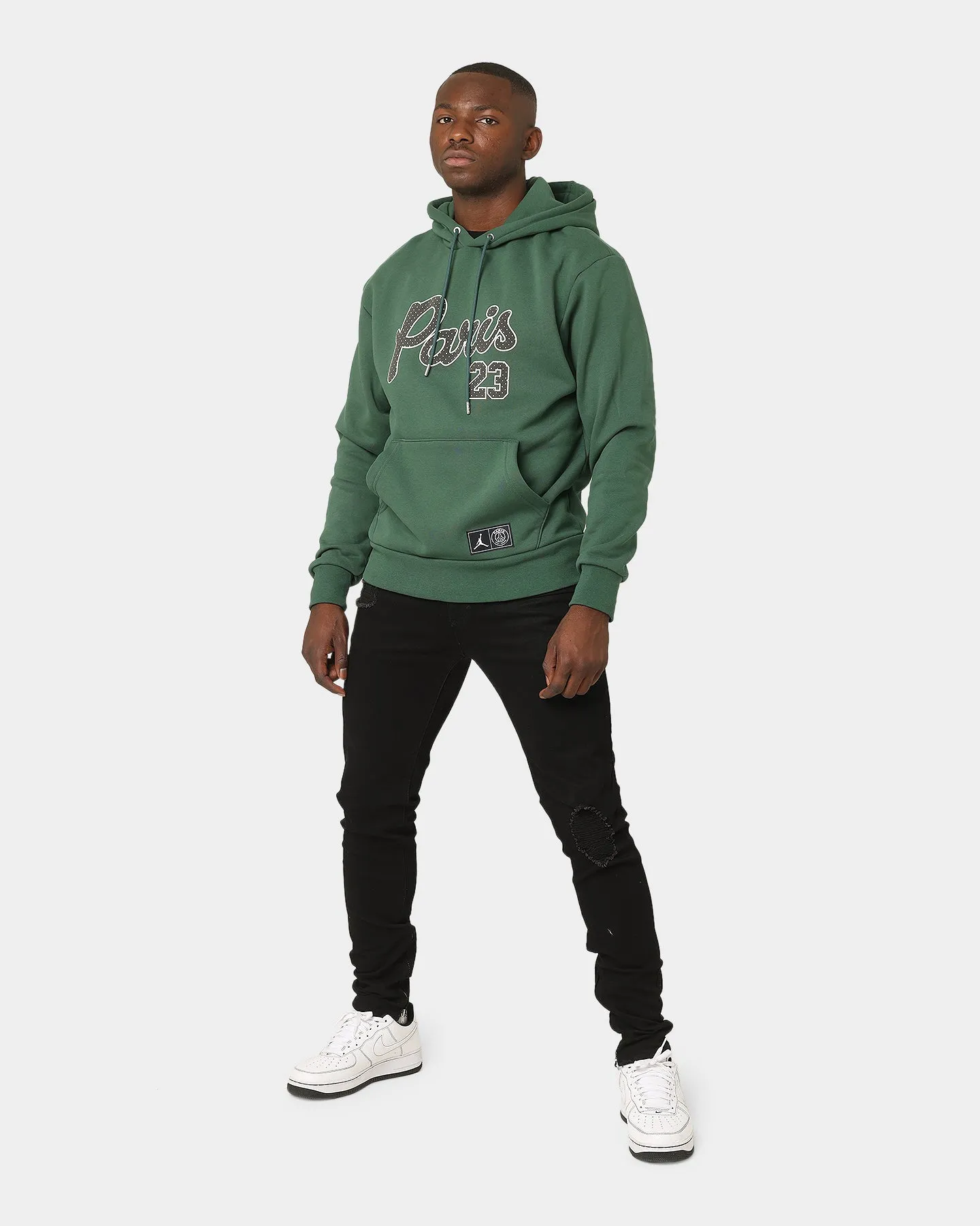 Jordan Paris Saint-Germain Statement Fleece Pullover Hoodie Noble Green