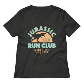 Jurassic Run Club Women's V-Neck Tee
