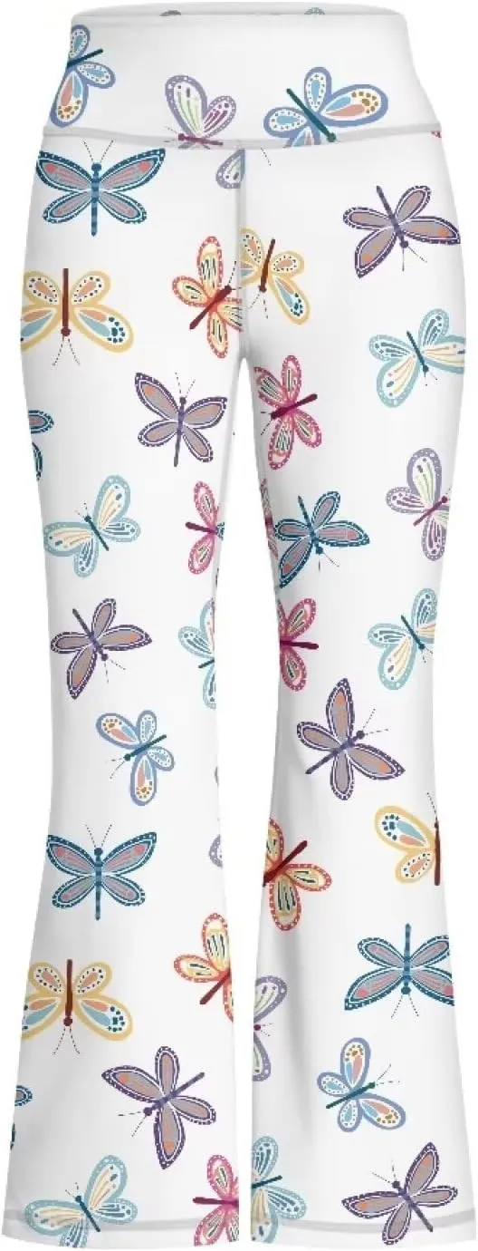 Kids Yoga Pants Casual High Waisted Skinny Flare Leggings Bootcut Sweatpants for 5-14Y Girls