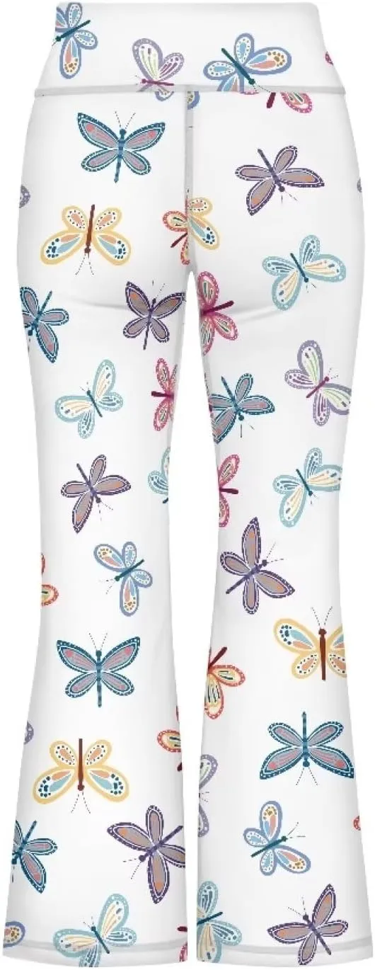 Kids Yoga Pants Casual High Waisted Skinny Flare Leggings Bootcut Sweatpants for 5-14Y Girls