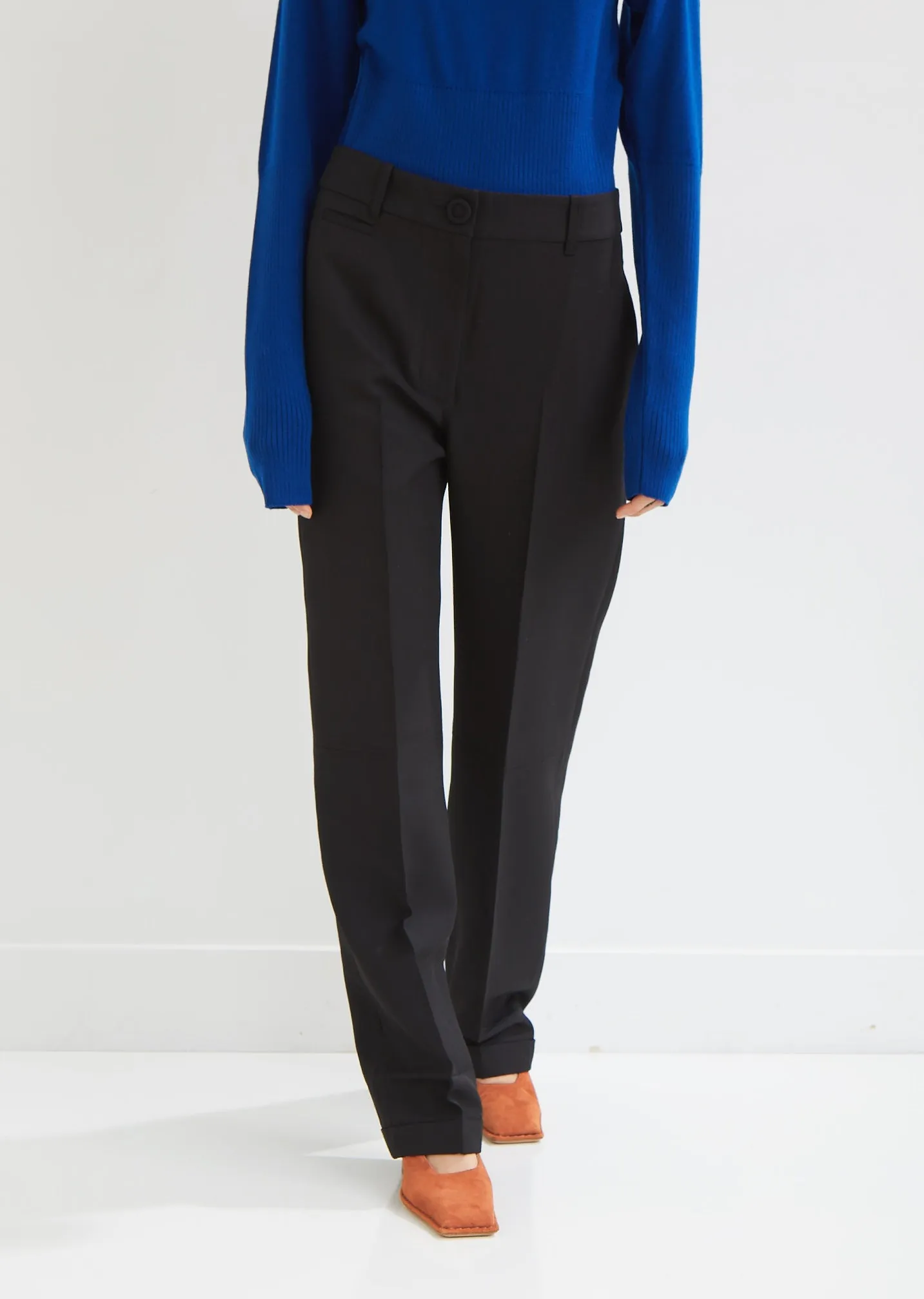 Le Pantalon Carina Wool Crepe Trousers
