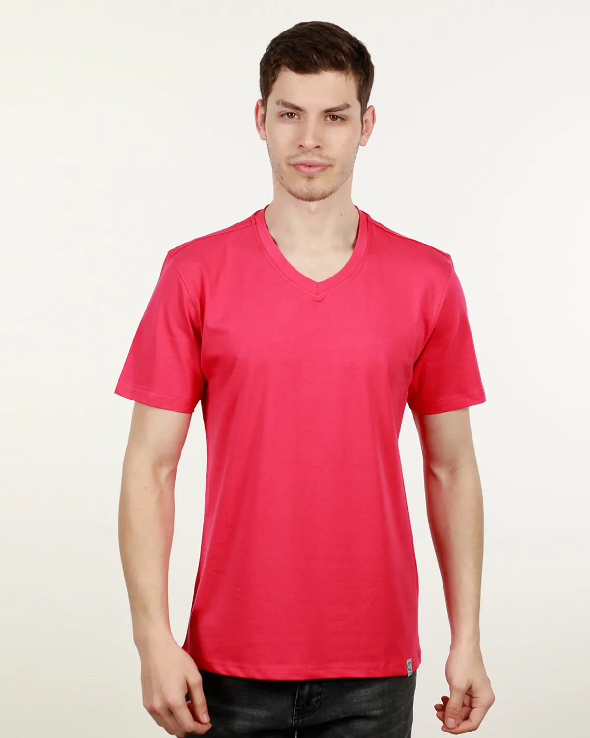 Luxury V Neck Tee - Pink