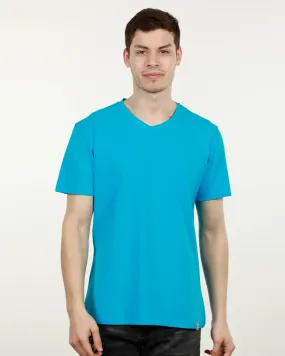 Luxury V Neck Tee - Turquoise