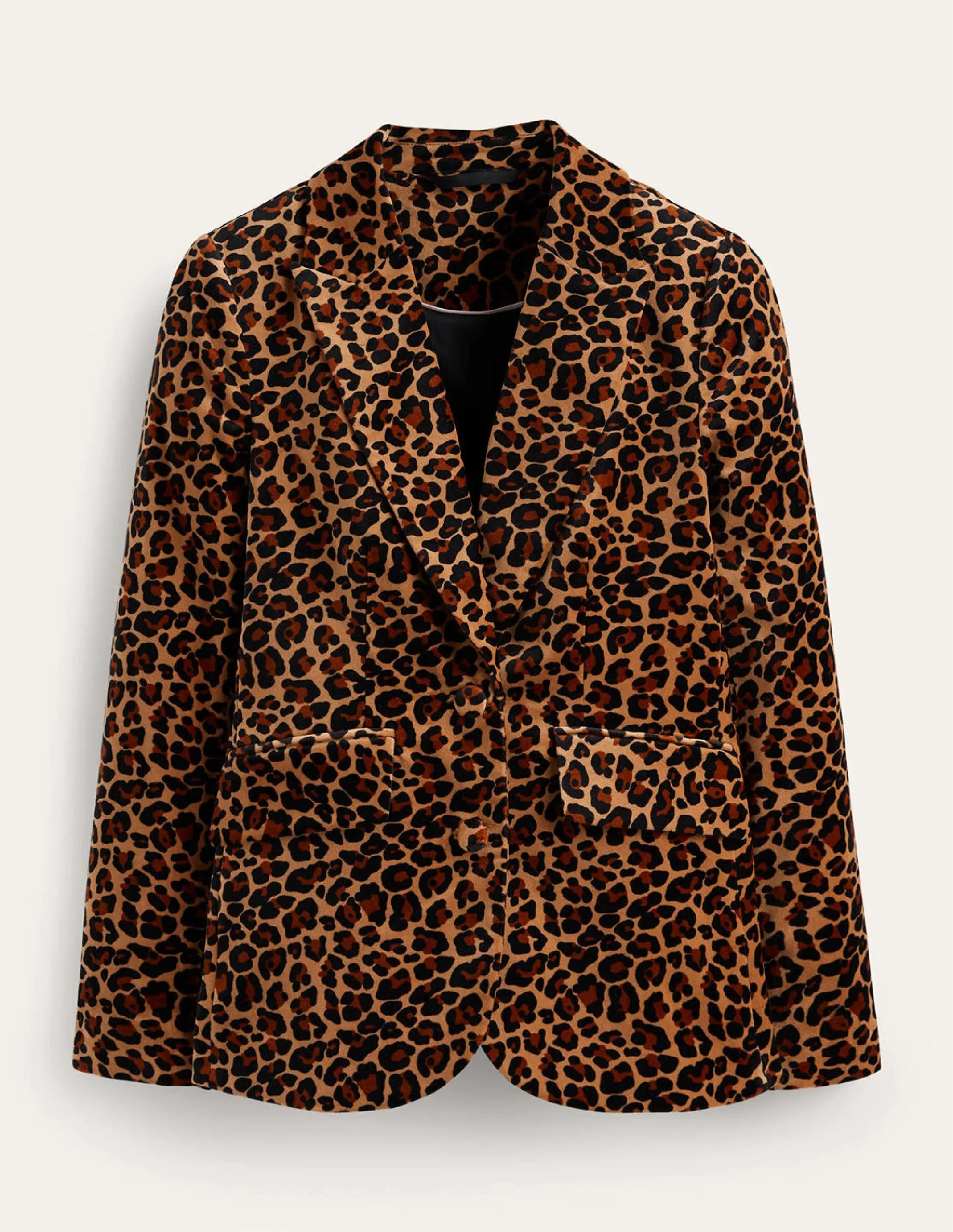 Marylebone Velvet Blazer-Leopard