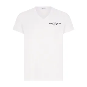 Men's V-Neck White T-Shirt