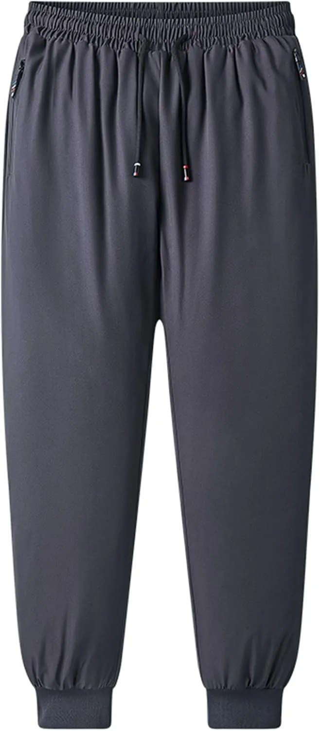 Mens Winter Fleece Joggers Pants Sherpa Lined Sweatpants Warm Thick Athletic Pants Outdoor Workout Trousers with Pockets