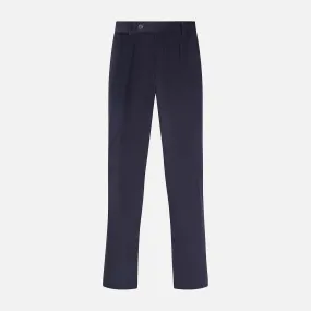 Navy Corduroy Edward Trousers