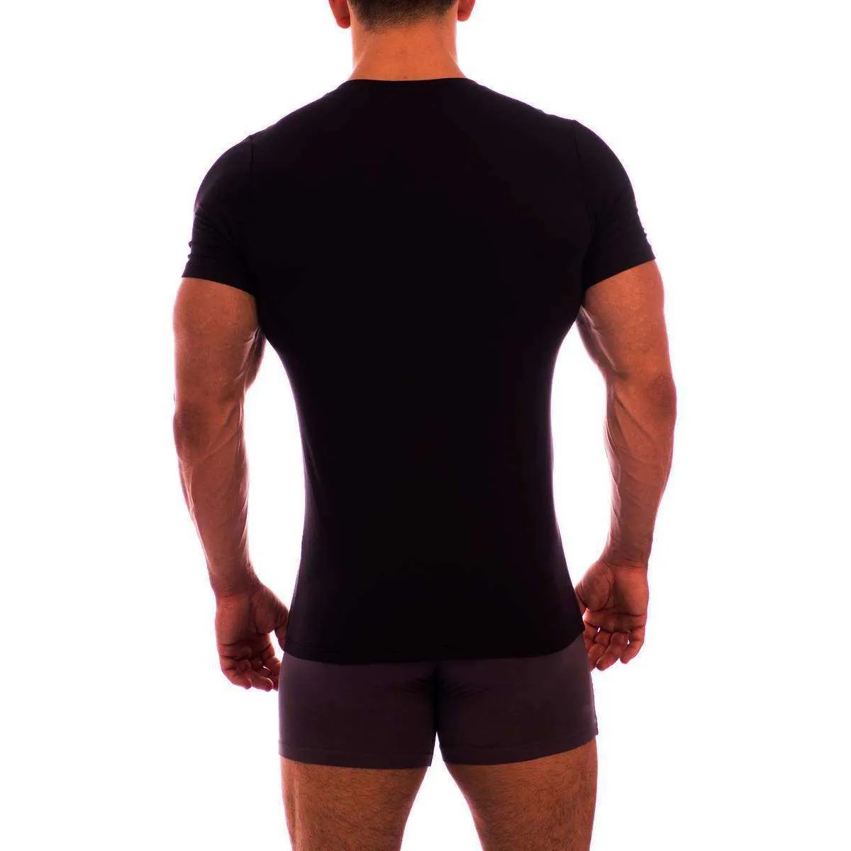 Obviously Essence Crew Neck Short Sleeve Undershirt - Black