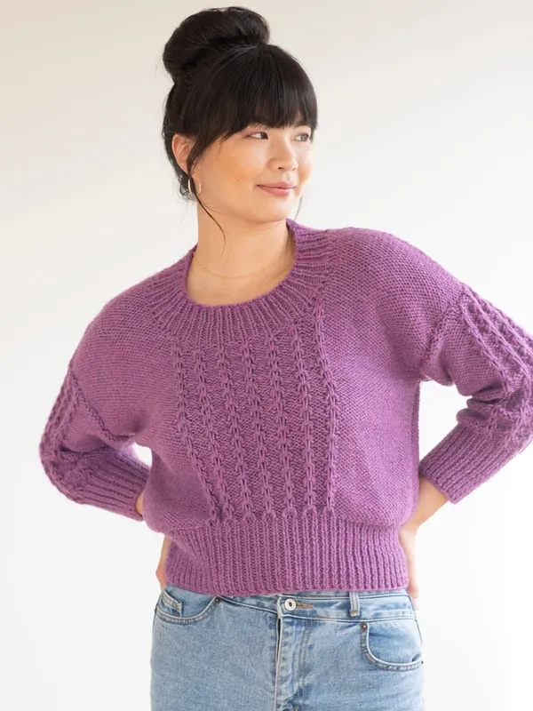 Pasithea Cropped Sweater by the Berroco Design Team  *Free Pattern*