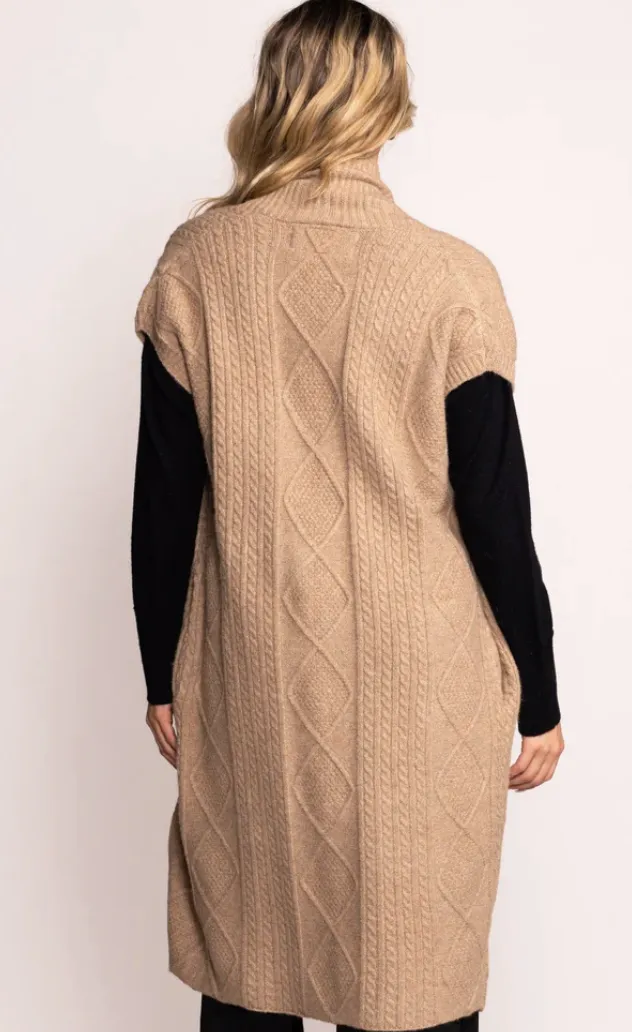 PM Sweater Cardi-Taupe