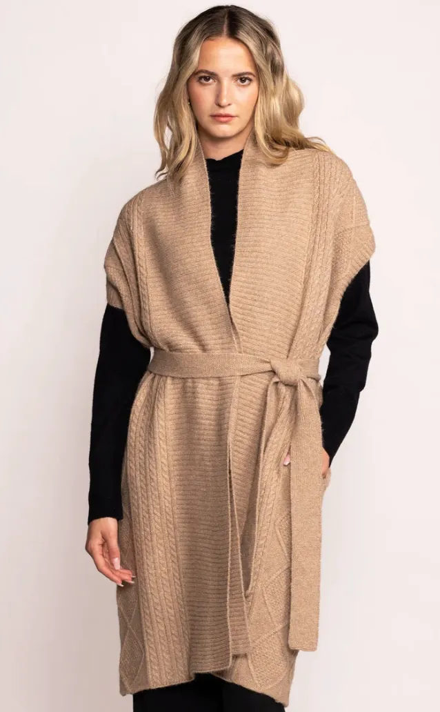 PM Sweater Cardi-Taupe