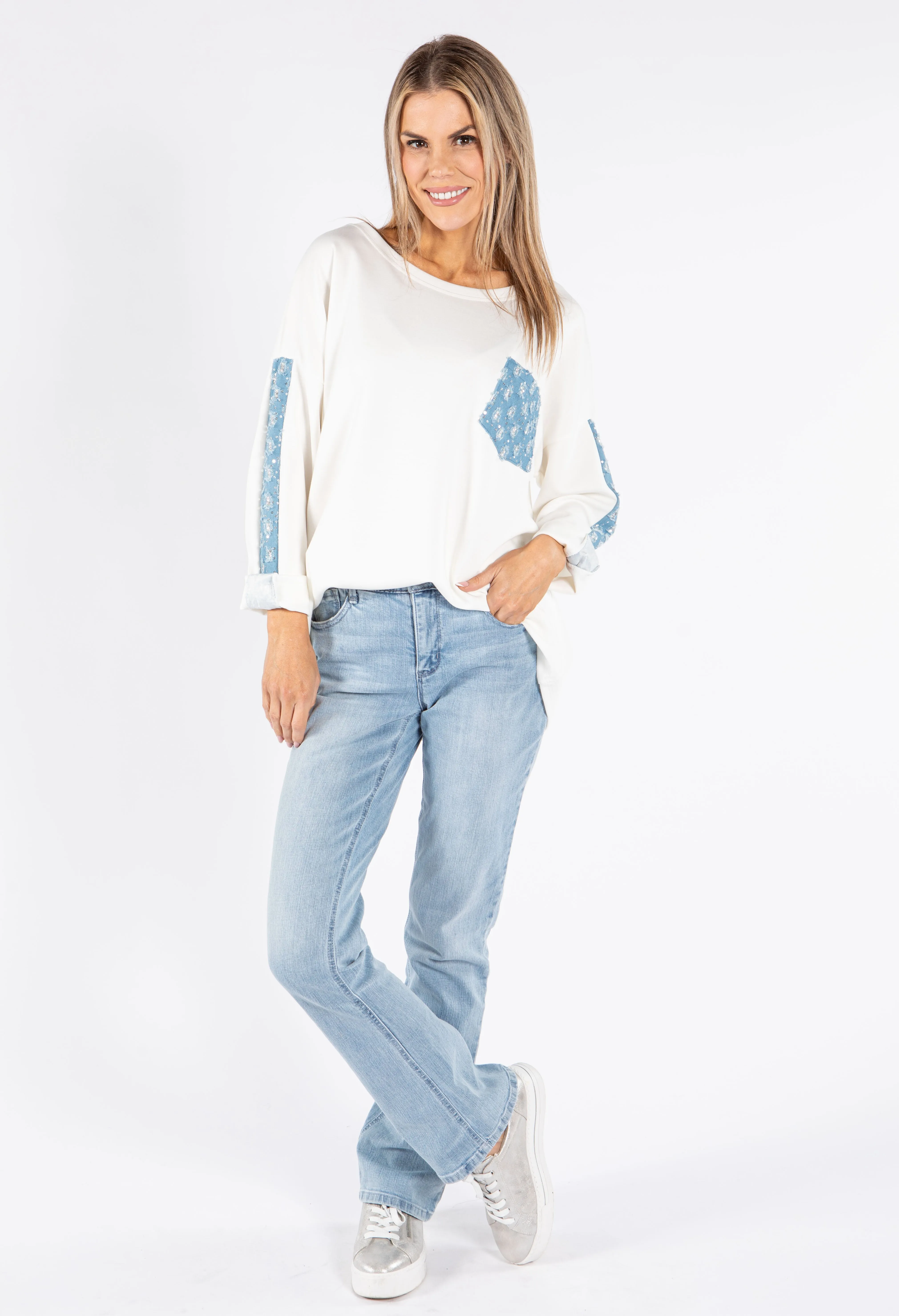 "Ab"solution High Rise Itty Bitty Boot Jeans with Cascading D Pockets
