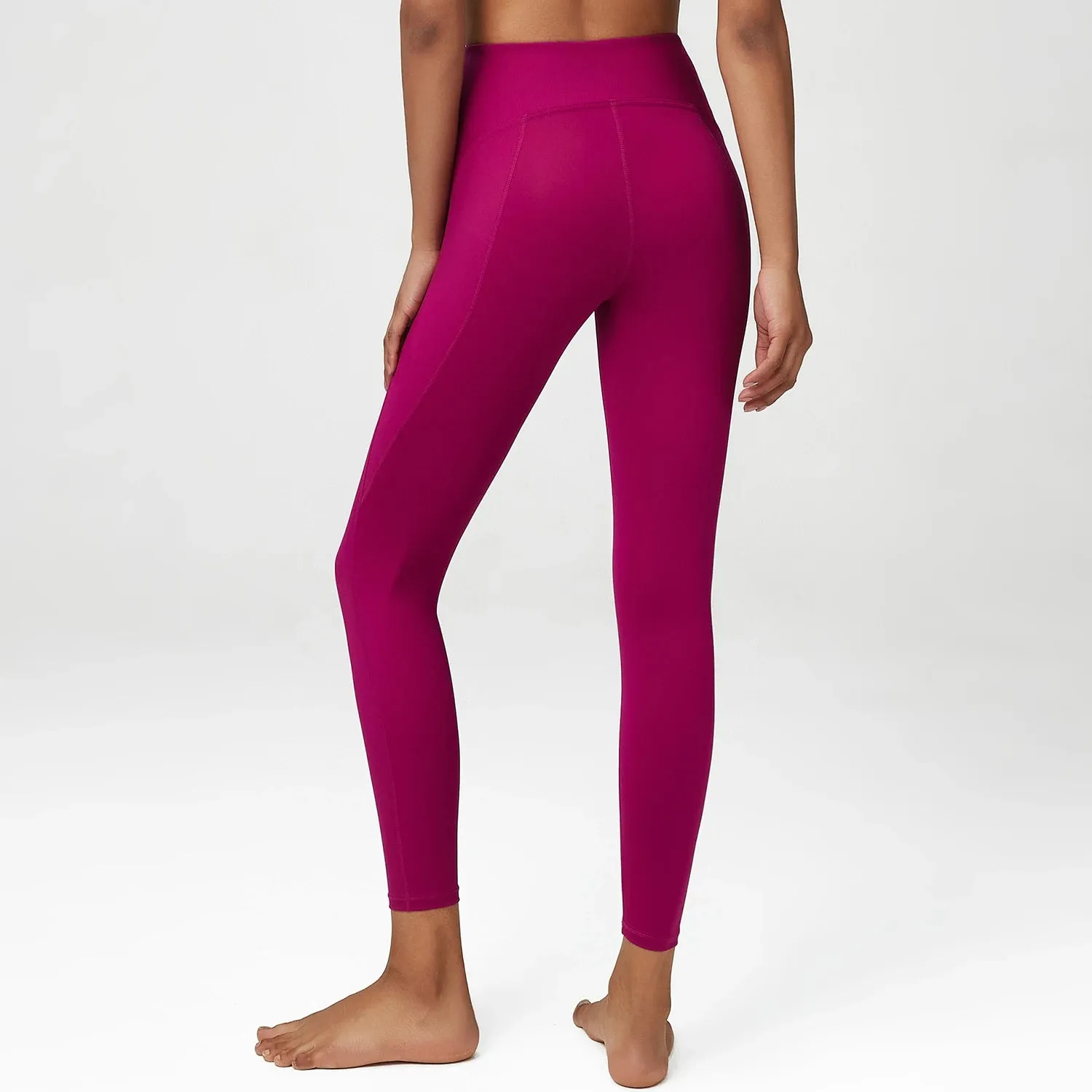 Rib Sporty Leggings High Waist Tummy Control Fitness Pants